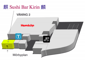 Sushi Bar Kirin i Mörby Centrum
