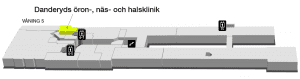 Karta till Danderyds Öron- näs- och halsklinik.