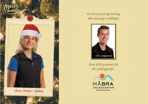 Clara, Dietist / MåBra: Ge bort personlig träning eller massage i julklapp.